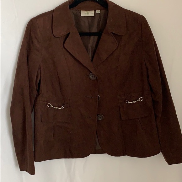 Studio works brown soft jacket - Picture 2 of 9